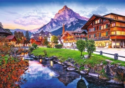 Puzzle 1000 Teile – Alpenstadt in der Schweiz PHOTO ODYSSEY TREFL