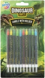 Tortenkerzen mit Dinosauriern, 10 Stk.