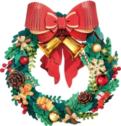 Leuchtendes 3D-Holzpuzzle Adventskranz ROBOTIME ROLIFE