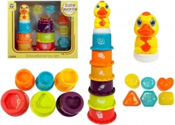 Bildungspyramide für Kinder mit Bechern und Entchen