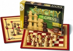 Spiel Schach Dame und Mühle
