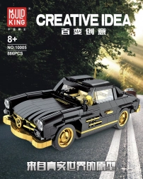 Retro-Bausteinset Auto, 886 Teile