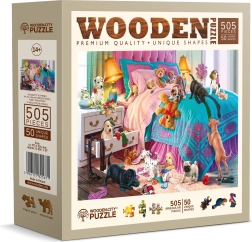 Holzpuzzle WOODEN CITY Freche Welpen 505 Teile