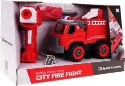 Zerlegbares Feuerwehrfahrzeug mit Werkzeug und Fernsteuerung