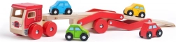 Holzlastwagen mit Autos von Bigjigs Toys
