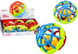 sensorischer Ball mit Rassel, flexibel und bunt