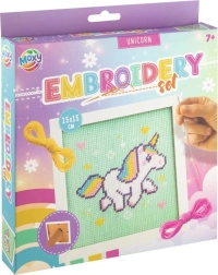 MOXY Stickerei-Set Kreuzstich – Einhorn