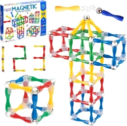 Magnetische Konstruktionsspiele 3D 128 Teile XXL Woopie