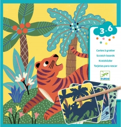 Kratzbilder Dschungel Tiere Djeco