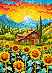 ENJOY Puzzle Sonnenblumenhaus – 1000 Teile