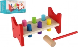 Holz-Klopfbank mit Hammer zur Förderung der Motorik