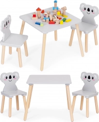 Kindertisch und 2 Stühle Koala ECOTOYS