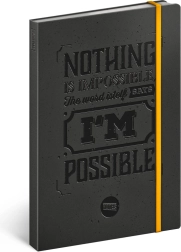 Motivationsnotizbuch NOTIQUE mit Zeilen 13 x 21 cm