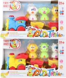 Unterhaltsamer Zug mit Tieren auf Batterien