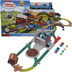 Fisher-Price Thomas und seine Freunde Eisenbahnstrecke Fasslieferung: Laden und Abschießen mit der Lokomotive Thomas