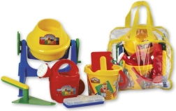 Androni Sandspielzeug-Mischer mit Zubehör in einer Reisetasche