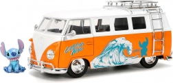 Stitch Figur 4 cm und Volkswagen T1 Modell 1:24 von Jada Toys