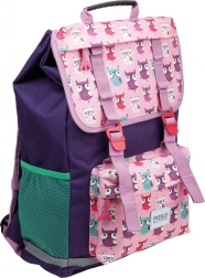Kinder-Schulrucksack mit Eulenmotiv, lila