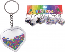 Acryl-Schlüsselanhänger mit Glitzer – Herz