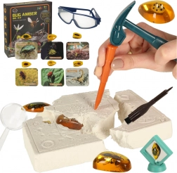 Lehrreiches Archäologie-Set - Insekten in Bernstein