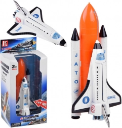 Weltraumschiff mit Rakete, Licht- und Soundeffekte