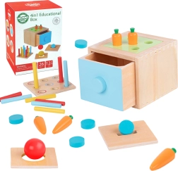 Woopie Green Holzpädagogisches Sortierspielzeug Montessori mit Schublade