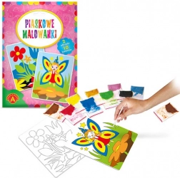 Sandbilder Fee, Blumen