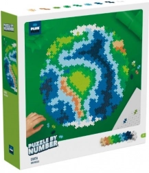 Plus-Plus Puzzle nach Zahlen – Erde, 800 Teile