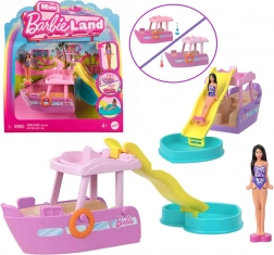 Mini-Boot mit Rutsche und Pool MINI BARBIE LAND von Mattel