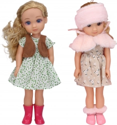 Puppe mit Fell und Effekten 35 cm