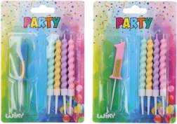 Partykerze Nummer 1 mit 4 Kerzen