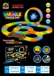 Leuchtende Renn-Autorennbahn VARIABLE, 179 Teile
