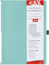 Verschließbare Schreibunterlagen mit Clip SAX A4 grünblau