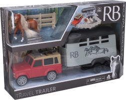 Royal Breeds Pferd mit Auto, Anhänger und Pferdekoppel