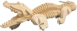 Woodcraft Holz-3D-Puzzle Krokodil, 94 Teile