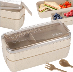 Modularer Lunchbox mit Trennwänden 750 ml, beige