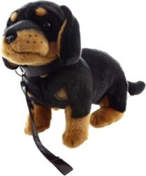 Plüsch Dackel mit Leine 27 cm Umweltfreundlich