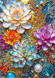 Puzzle Perlmutt Seerosen 1000 Teile