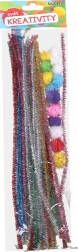 Kreativset aus Chenille und Pompons 30 Stk.