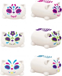 Schylling NeeDoh quetschbare Katze Sugar Skull leuchtend im Dunkeln
