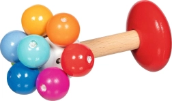 Holzrassel mit Ring im Regenbogen-Design - 1 Stück