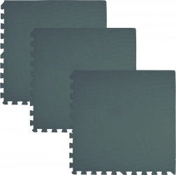 Weiche Boden-Spielmatte aus Schaumstoff, Puzzle 180 × 60 cm, 3 Stk., dunkelgrün