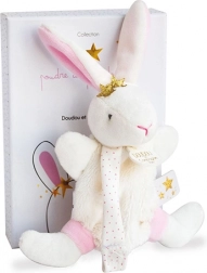 Doudou Geschenkset - Häschen mit Schnullerhalter