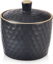 Keramik-Zuckerdose TEA TIME 320 ml, schwarz