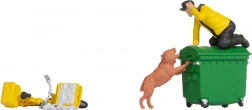 Noch Funny-Scenes Achtung, Hund! – Figuren und Szene für Modellbahnen im Maßstab H0