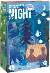 Beidseitiges Puzzle Tag und Nacht im Wald - 54 Teile