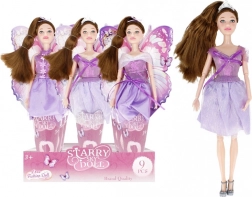 Puppe in lila Kleid 29 cm