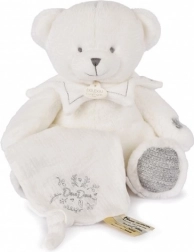 Doudou Geschenkset – Plüschbär mit Decke 30 cm, grau