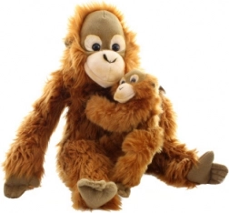 Plüsch-Orang-Utan mit Baby