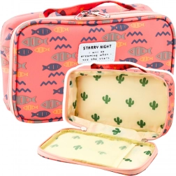 Schulmäppchen rosa mit Fisch